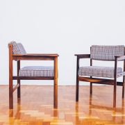 Cadeira Tião com Braços 2 - Sergio Rodrigues - Jacarandá - Pé Palito Vintage