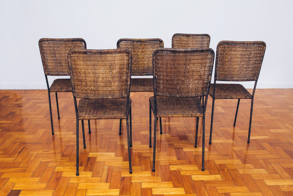 Cadeiras de Junco - Originais de Época 2 - Pé Palito Vintage